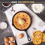 nuovva Pre-Seasoned Cast Iron Skillet 10in Frying Pan Oven Safe Black view 4