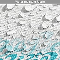 Ambesonne Turquoise Fabric by The Yard, Abstract