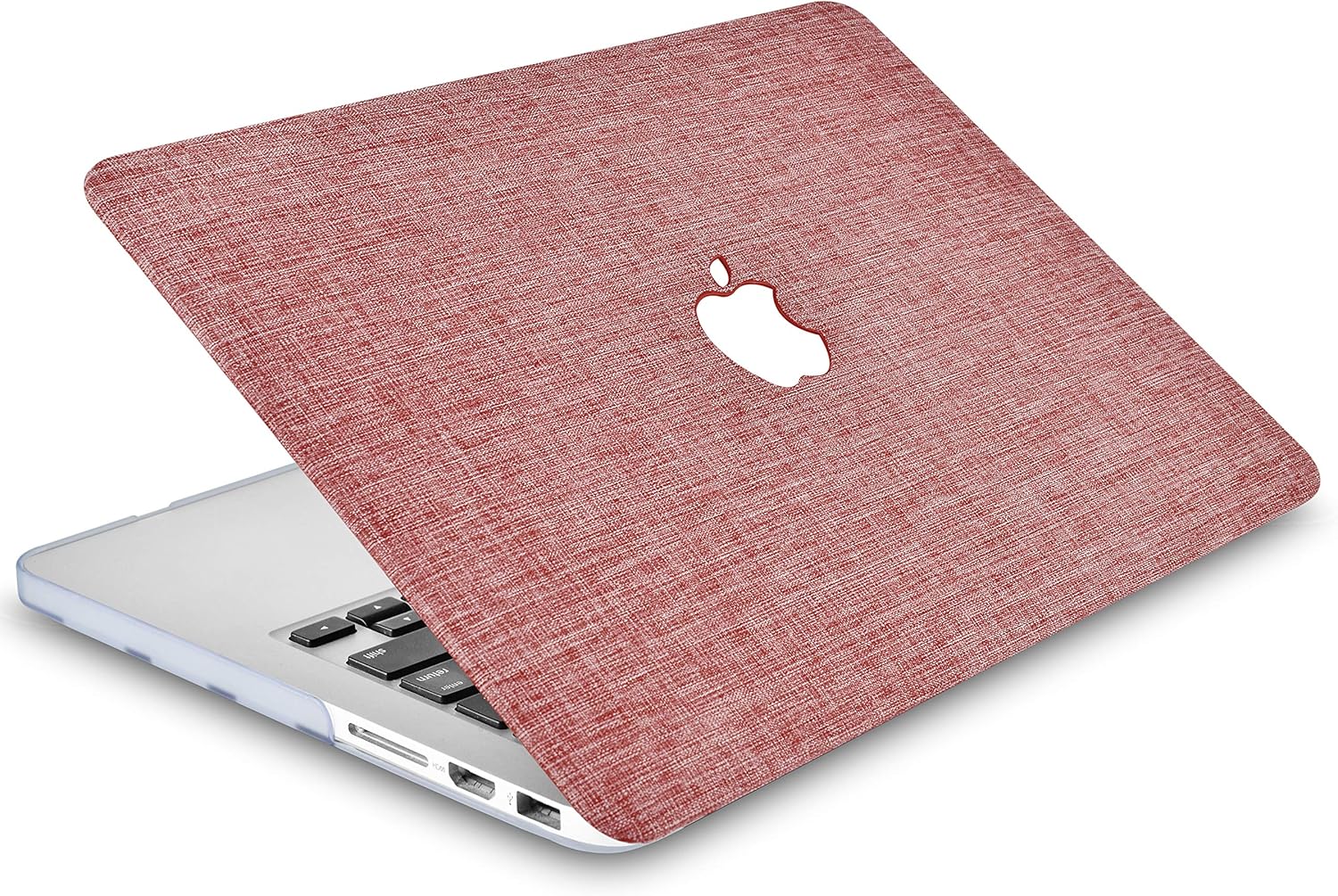KECC Laptop Case Compatible with MacBook Air 13" Retina (2020/2019/2018, Touch ID) w/Keyboard Cover + Sleeve + Screen Protector (4 in 1 Bundle) Plastic Hard Shell Case A1932 (Red Fabric): Computers & Accessories