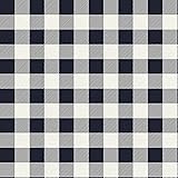 PBS Fabrics Buffalo Check, Navy, Organic Double