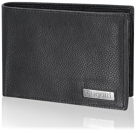 Bugatti Cali Querformat Herren Geldbörse 493.410 Leder 12,5 cm mit Klappfach und Reißverschlussfach