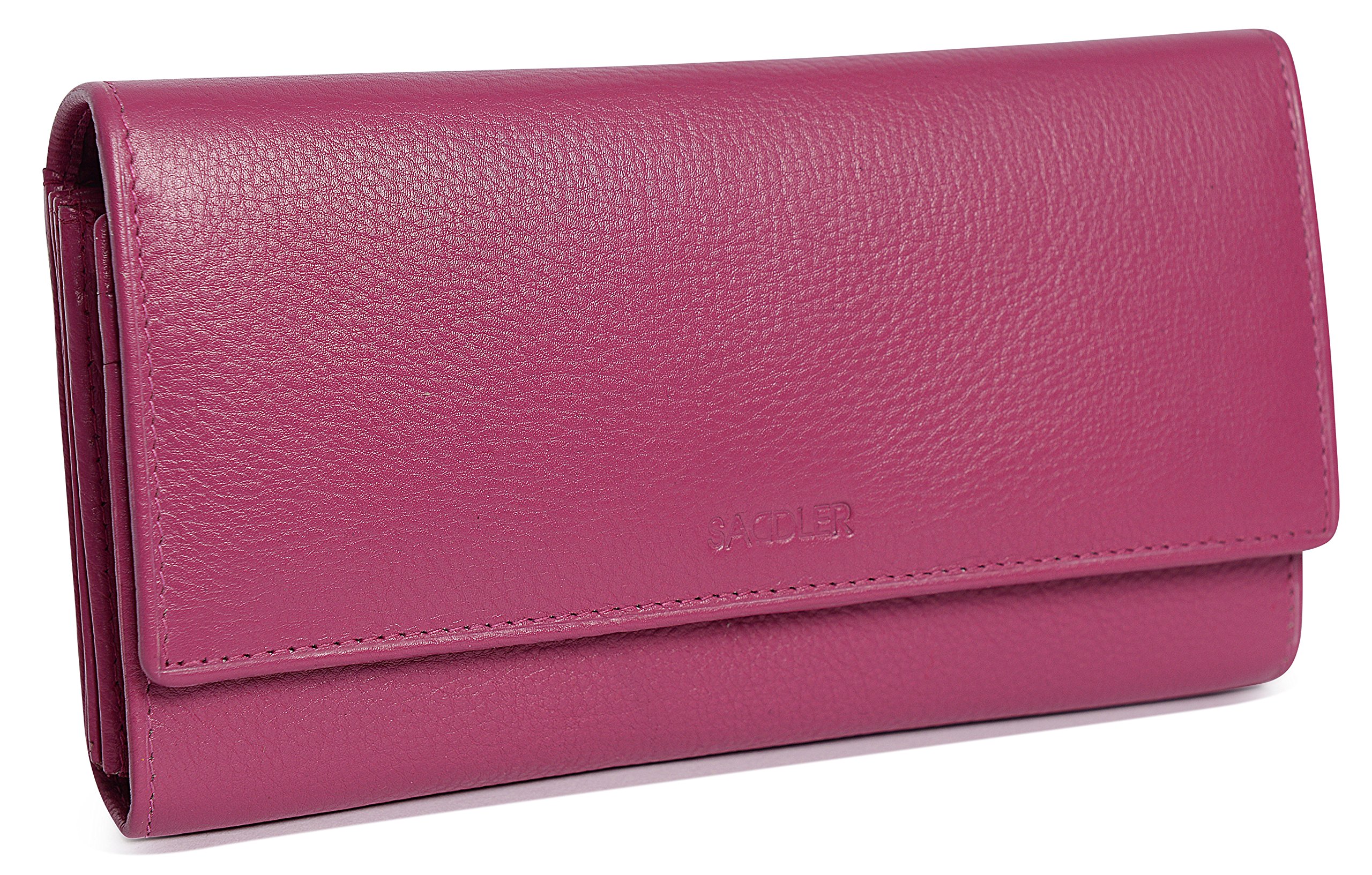 SADDLER "Grace Purse – RFID Protected Real Leather Large Wallet with 7 Card Slots, ID Window, Slip Pockets & Secure Zip Compartment – Spacious Everyday Purse for Women - Gift Boxed — image 1
