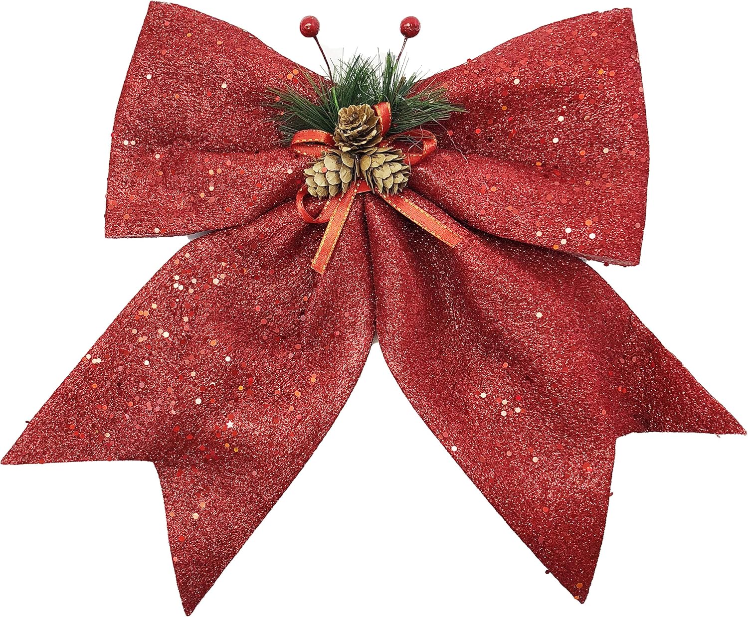 Bows & Ribbons - allgala Christmas Decorative Bows for Wreath Garland Treetopper Christmas Tree (14