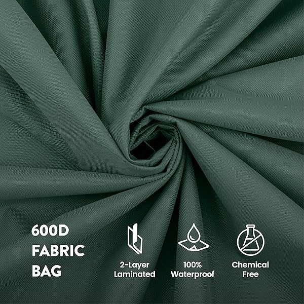 ZOBER 600D OXFORD FABRIC LARGE CHRISTMAS TREE STORAGE BAG – FITS 9 FT ARTIFICIAL TREES – TEAR PROOF WATERPROOF CHRISTMAS TREE BAG FOR STORAGE BOX FOR XMAS – STRONG, DURABLE HANDLES – CARD SLOT – GREEN
