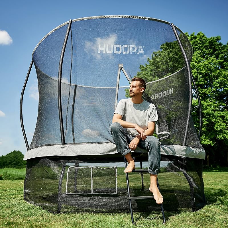 Universalleiter - Rutschhemmende Trampolinleiter mit Breiten Stufen - höhenverstellbare Sicherheitsleiter für's Trampolin - hochwertige & UV-beständige Leiter für viele Trampolinhöhen — Foto 2 von 2