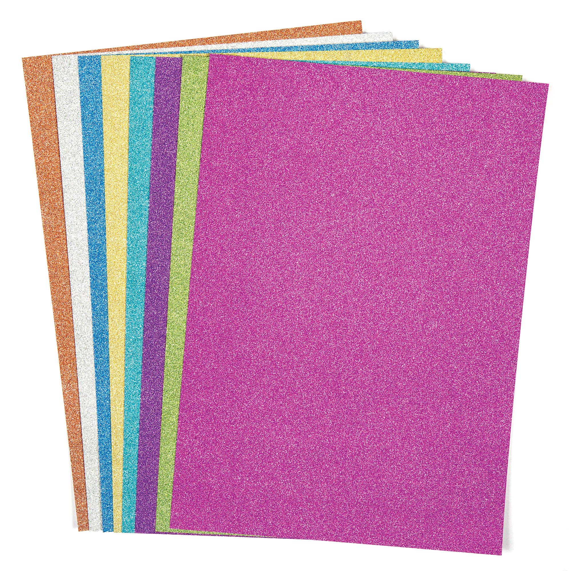 Baker Ross AC373 Glitter A4 Card (Pack of 16) For Kids To Decorate, Arts and Crafts