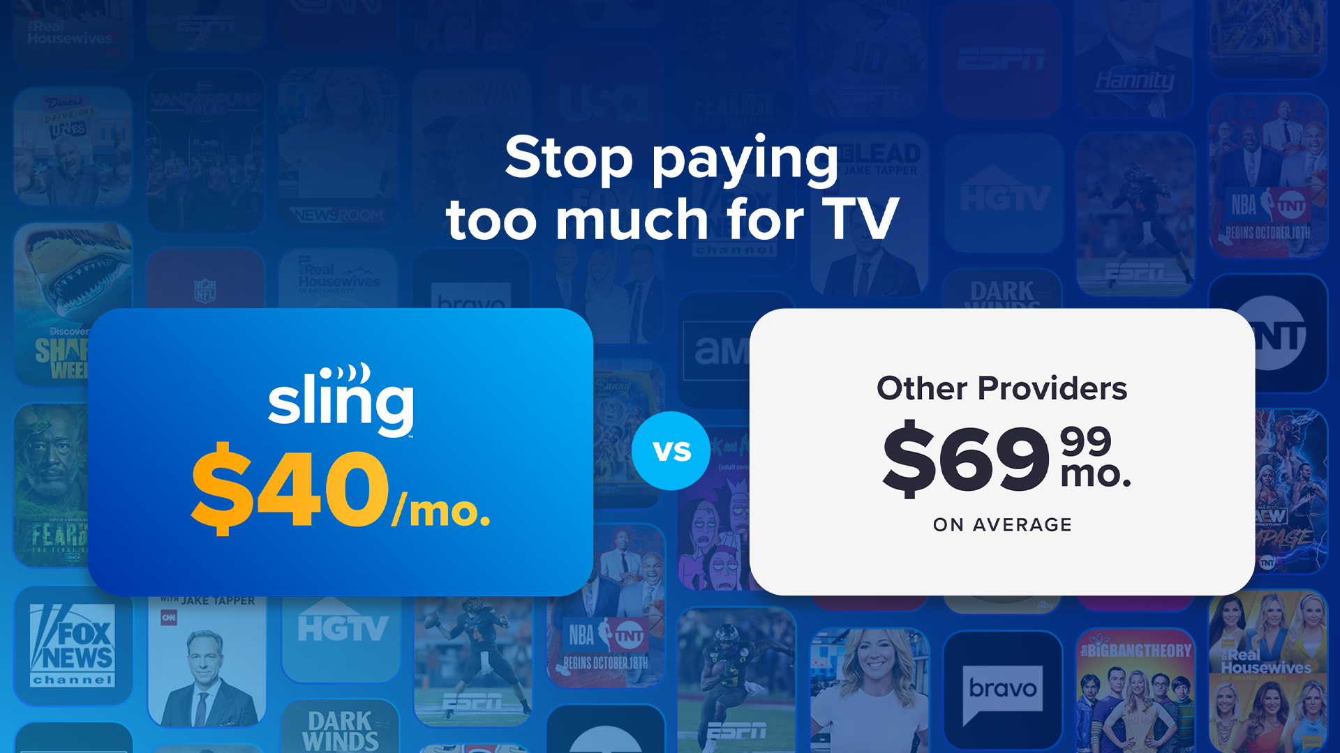 Sling TV: Live Sports, News, Shows + Freestream