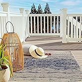 Fab Habitat Outdoor Rug - Waterproof, Fade Resistant, Crease-Free - Premium Recycled Plastic - Distressed Abstract - Porch, D