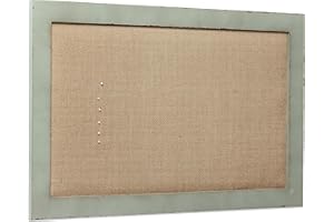 SOFE Linen Bulletin Board 18 X 29 Inches Wood Frame, Fabric Pin Board Corkboards for Wall Decorative, Rustic Memo Board Photos Wall Organizer Display Board, Vision Board for Home Room Office Message