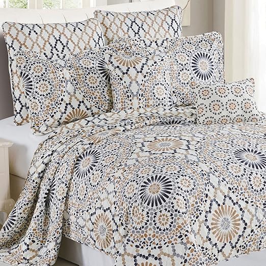 Amazon Com Serenta 7 Piece Printed Microfiber Tradewinds