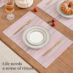 Leetaltree Misty Rose Placemats Set of 6 - Heat