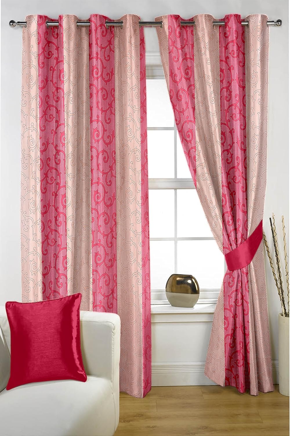 Buy Nakoda Fashion Trendy Printed Window Curtains Set Of 3 Size