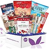 Beef Jerky Gift Box: Variety Of Healthy Beef Meat Sticks, Pork Rinds, Exotic Jerky, Epic Bars, Chomps Beef Sticks Great Beef 