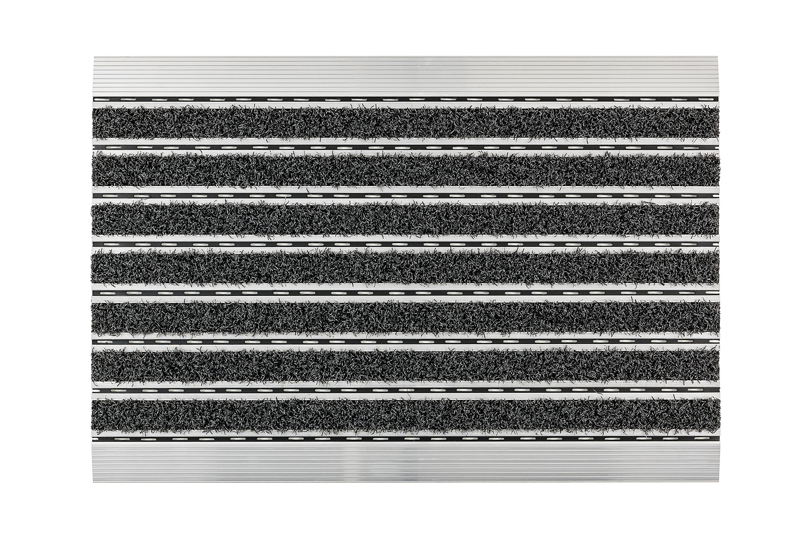 ASTRA Floor Mats - Anthracite - Aluminium Frame - Very Robust - Fine or Coarse Structure - Door Mat - Clean Run - 60 x 40 x 1 cm