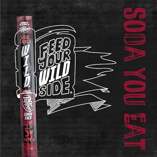 JACK LINK’S WILD SNACK STICKS, DR PEPPER INSPIRED FLAVORS – PROTEIN SNACK STICKS WITH 5G OF PROTEIN PER SERVING, KETO FRIENDLY, INDIVIDUALLY WRAPPED – 1.0 OZ (PACK OF 20)
