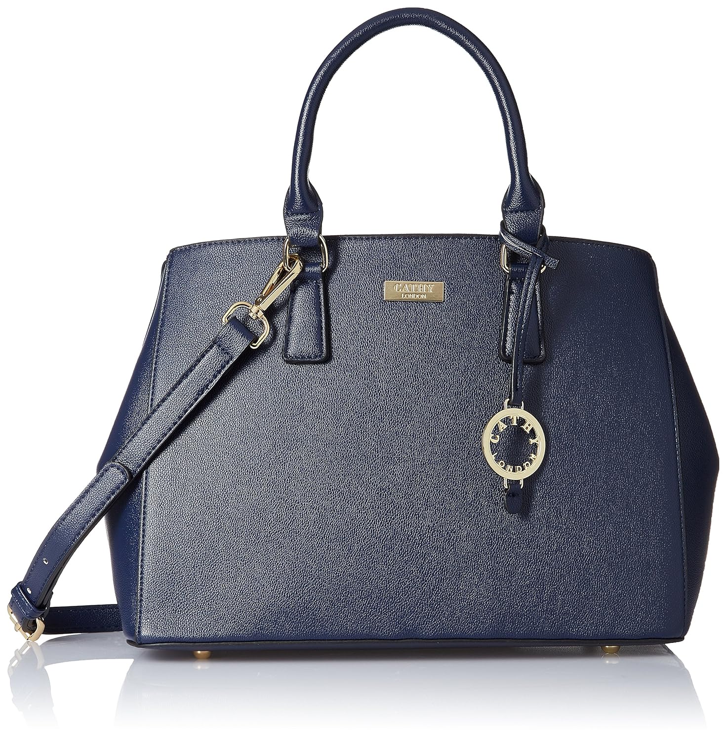 cathy london synthetic leather women's handbag - blue (cathy-156)