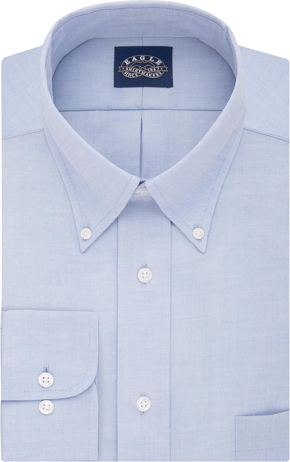 Eagle BIG FIT Dress Shirts Non Iron Stretch Button Down Collar Solid (Big and Tall): Clothing