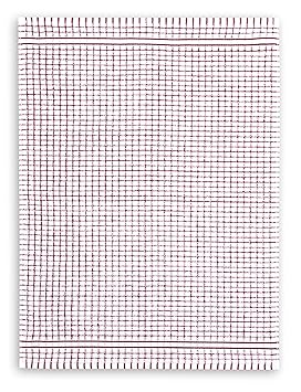 Geschirrtuch Frottier, TRIOLINO®, classic Karo, rot, 50/70cm, 100% Baumwolle