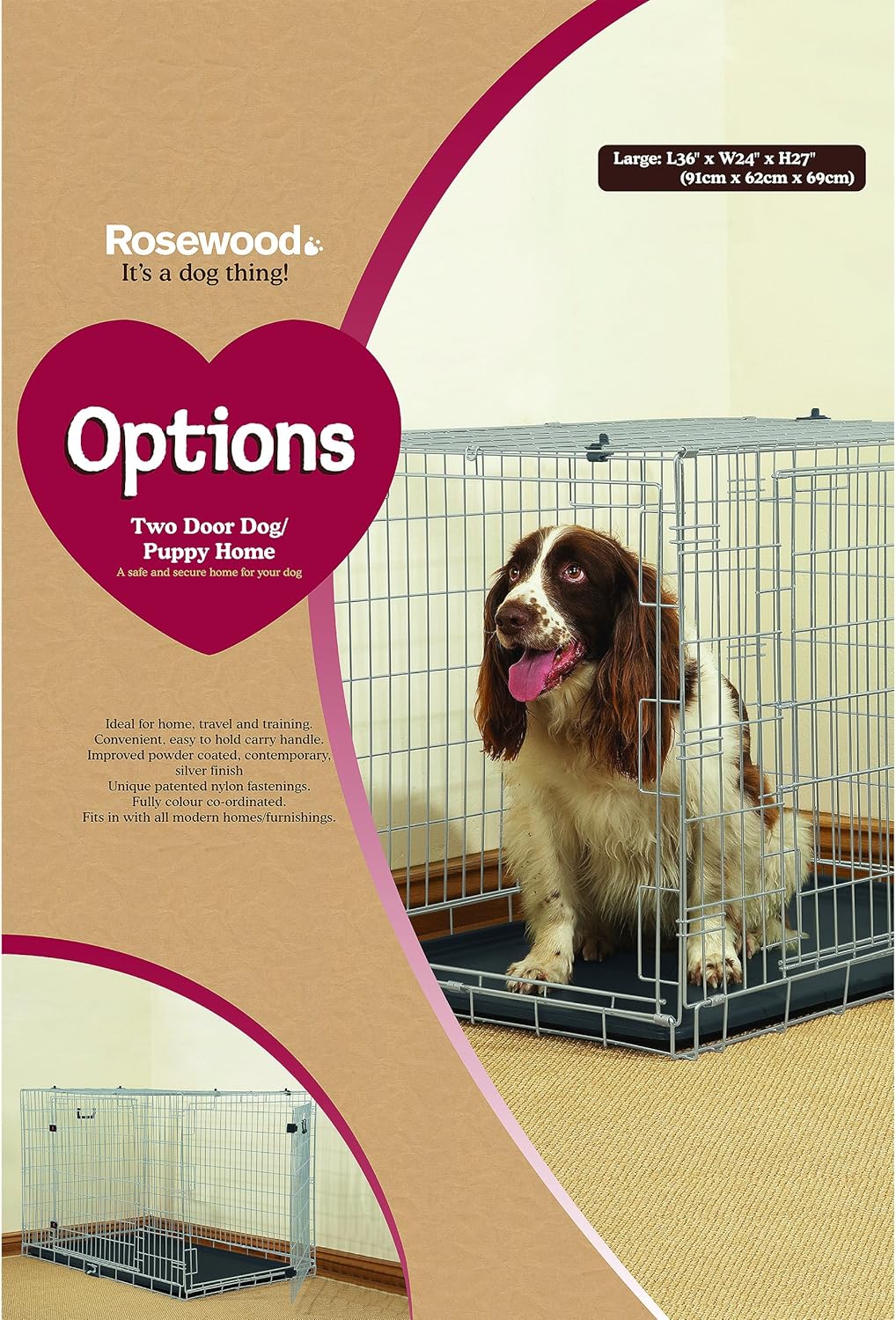 rosewood dog crate