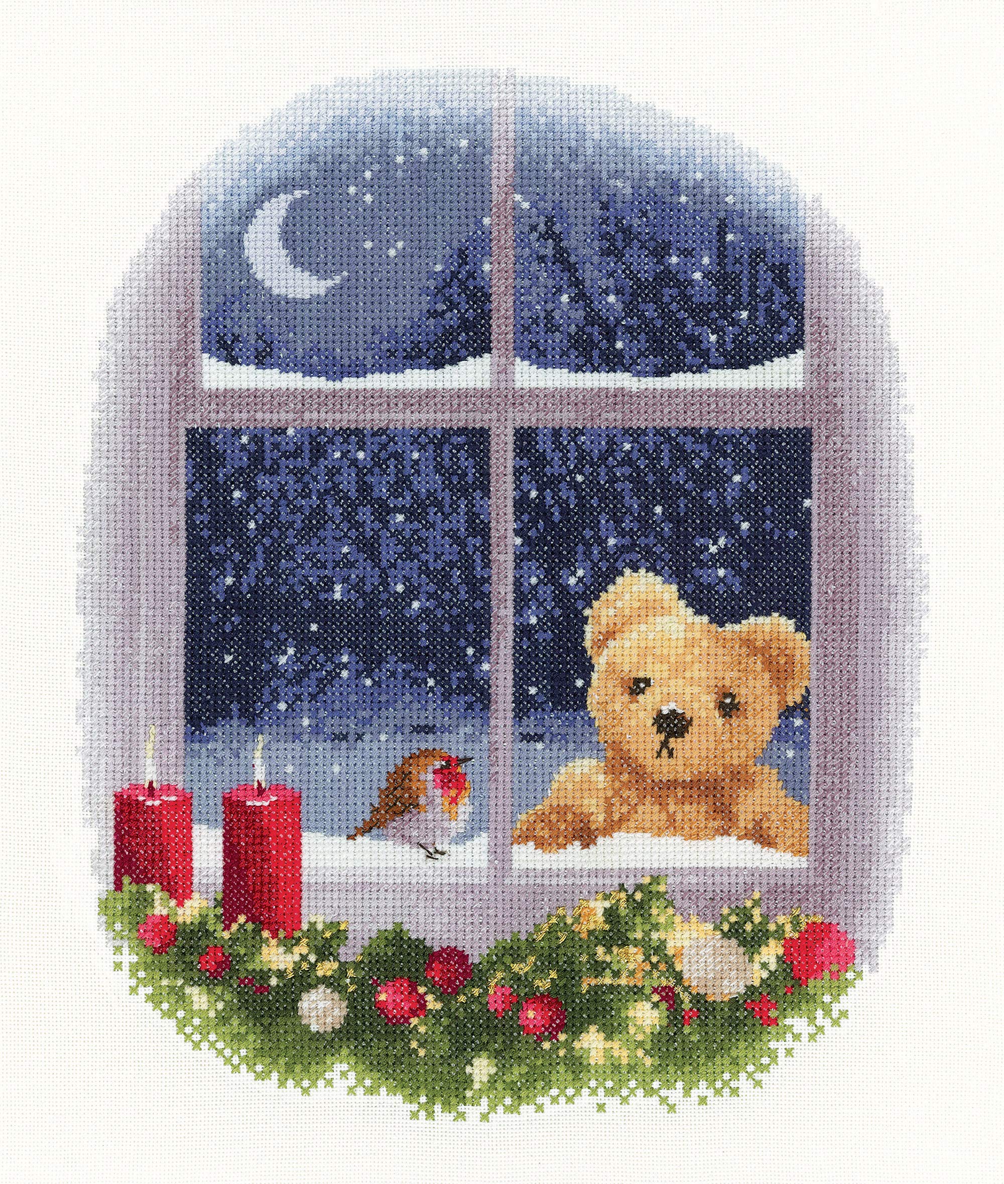 Heritage Crafts Cross Stitch Kit - William and Robin (Aida)
