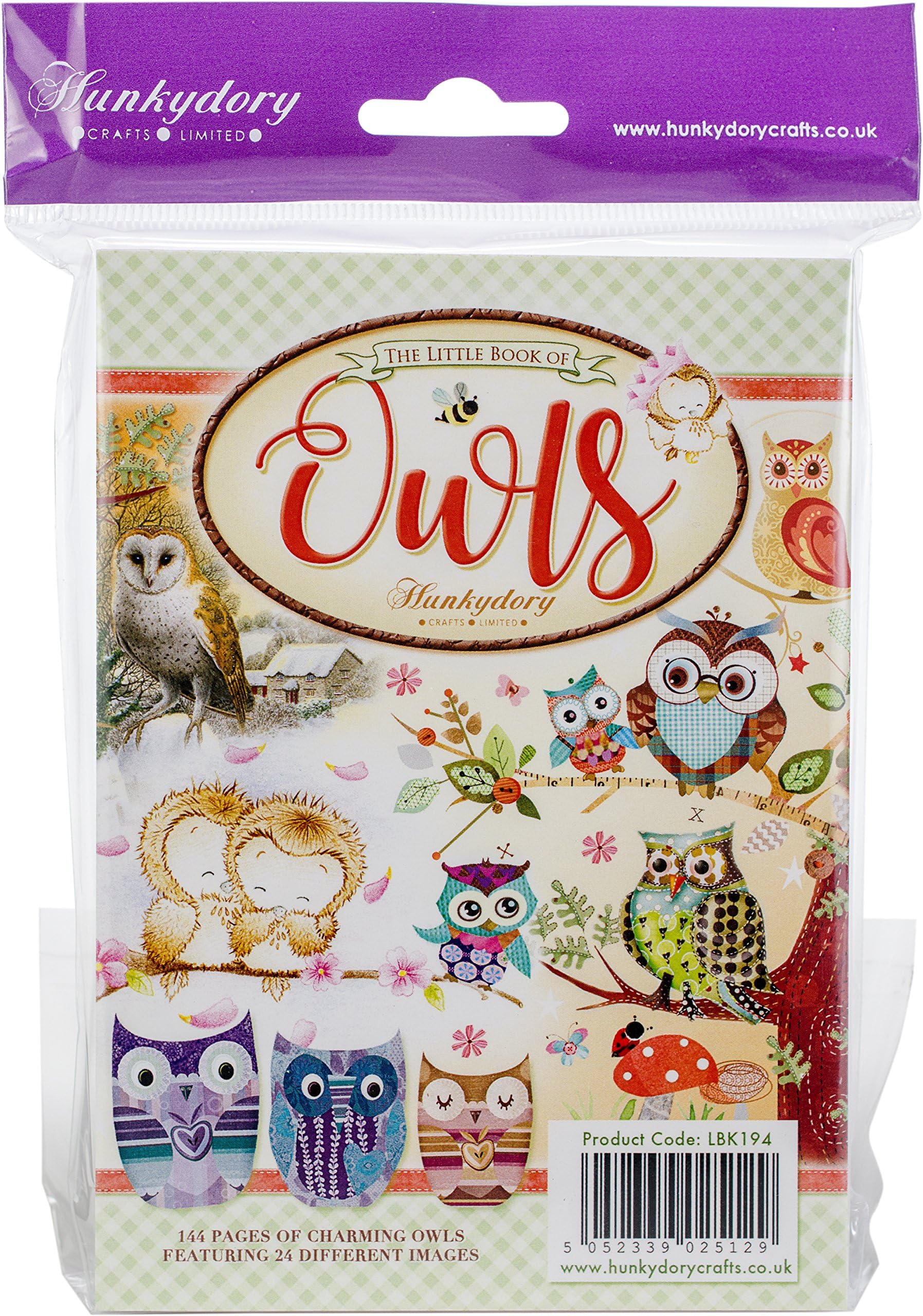 Hunkydory The Little Book of A6 Paper Pad 144/Pkg-Owls, 24 Designs/6 Each
