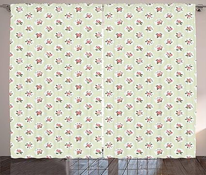 Amazon Com Lunarable Shabby Chic Curtains Cottage Chic Style