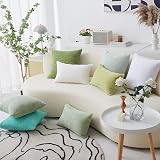 Home Brilliant Grass Green Corduroy Cushion Covers 50x50 cm Pack of 2 view 6