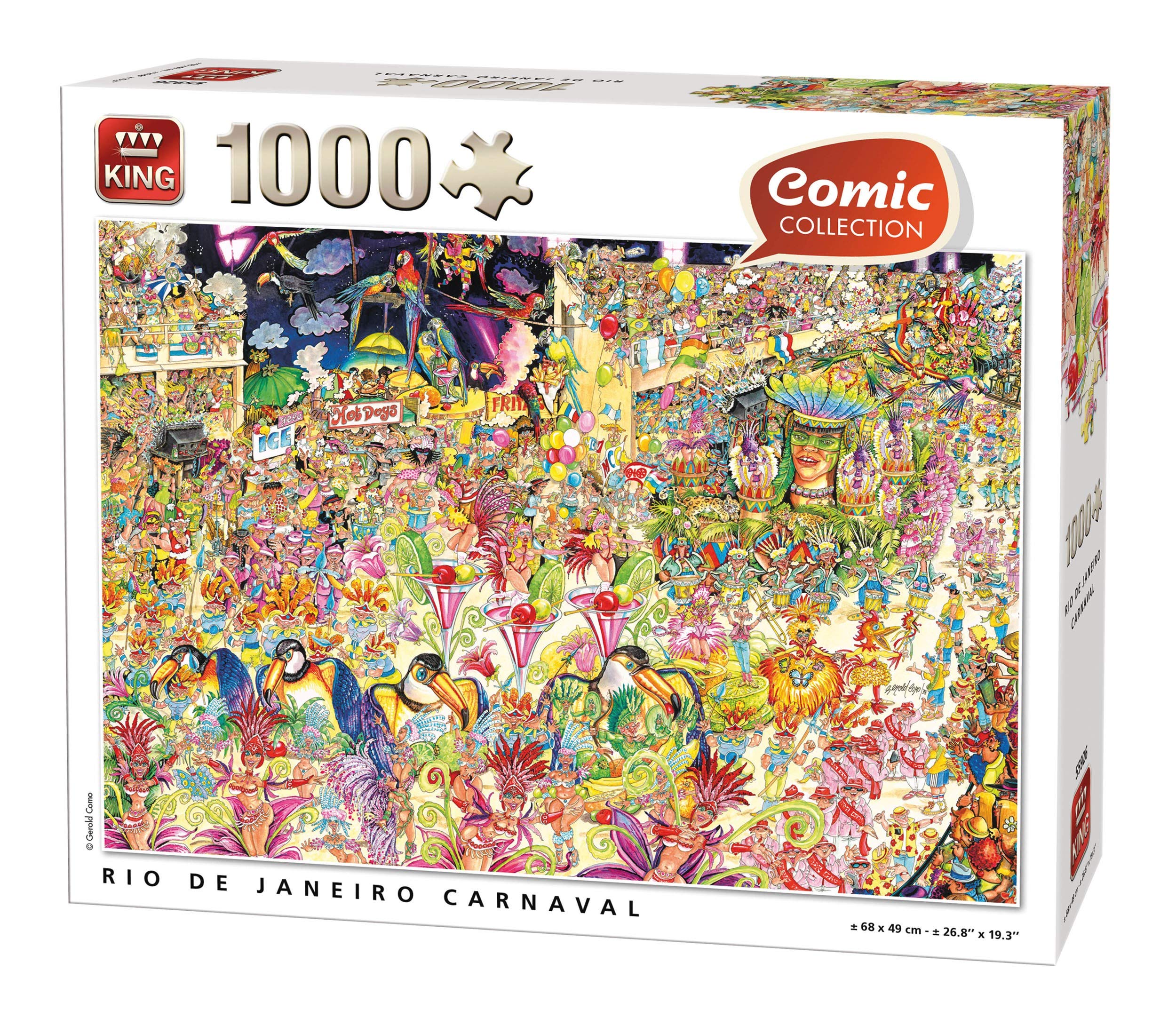 Comic Cartoon Rio De Janeiro Carnaval Jigsaw Puzzle 1000-Piece