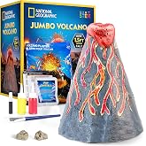 National Geographic Jumbo Volcano Science Kit for Kids Ages 8-12 | 18-Inch Giant Volcano, Multiple Eruptions, Science Experiments, Science Fair Project, Earth Science, Birthday Gift