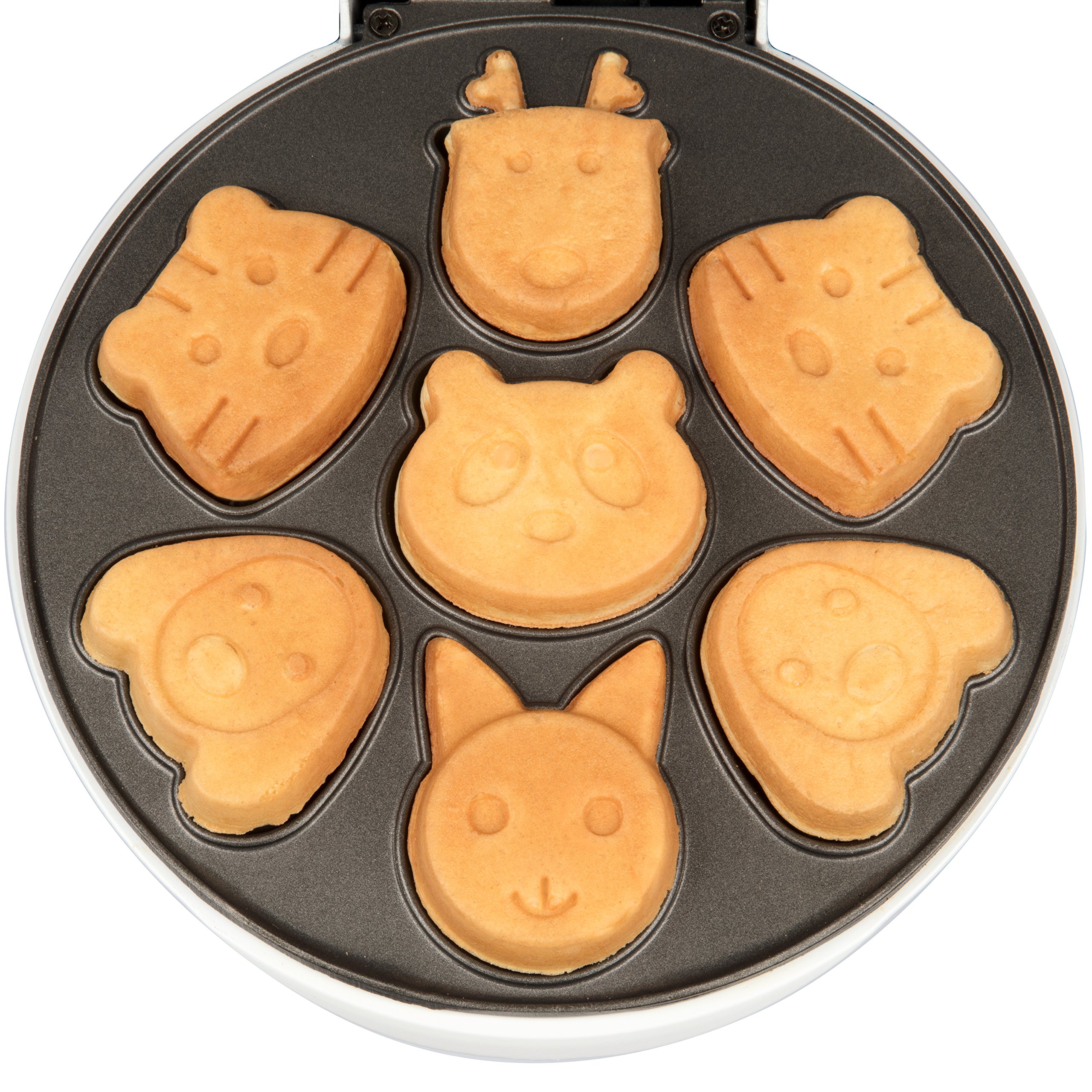 Animal Mini Waffle Maker Makes 7 Fun, Different Shaped Pancakes
