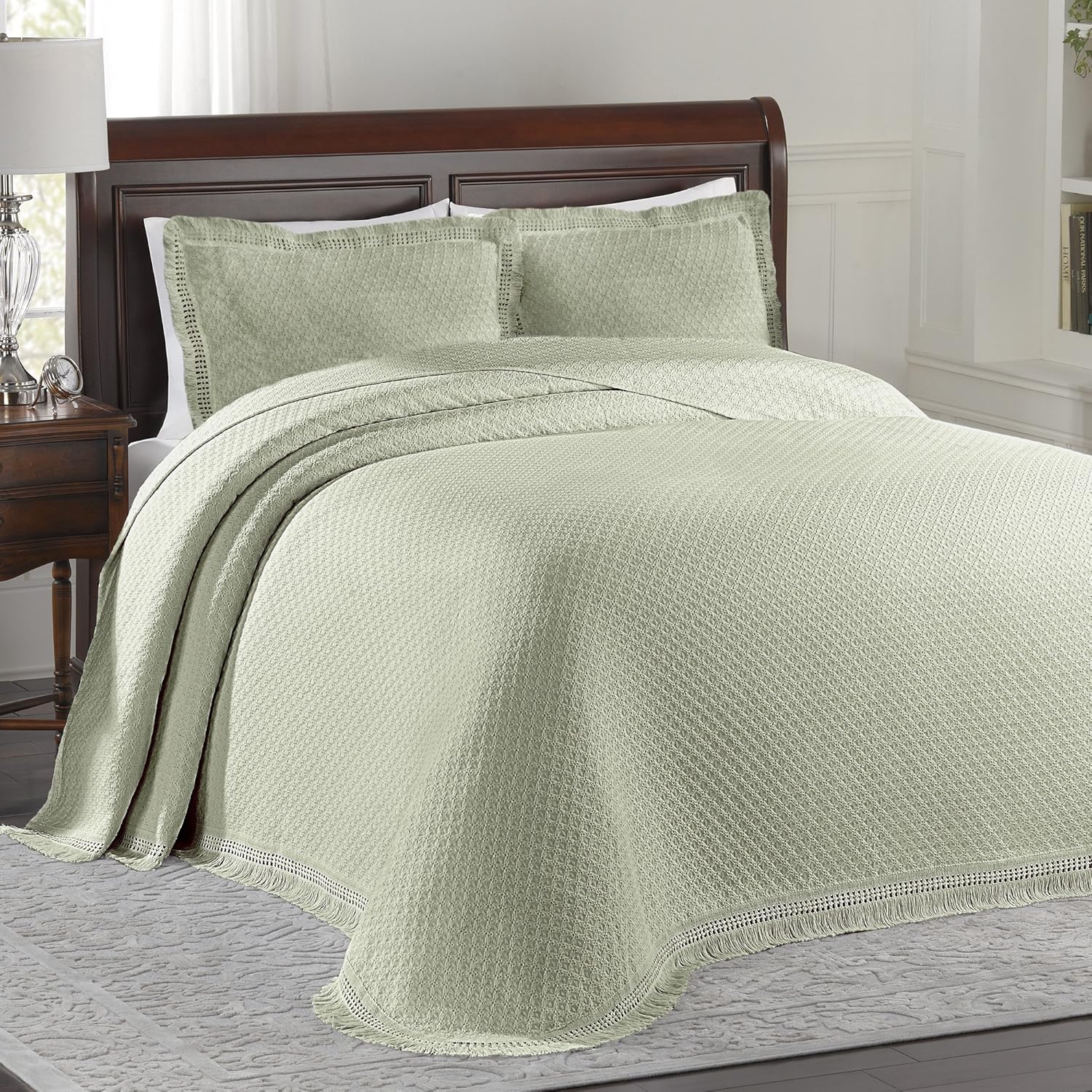 LaMont Home Woven Jacquard Collection Cotton Blend Bedspread Amazon.in Home & Kitchen