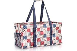 LUCAZZI Extra Large Utility Tote Bag - Oversized Collapsible Pool Beach Canvas Basket
