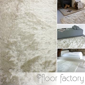 Floor Factory Hochflor Shaggy Teppich Prestige Creme Beige 160x230