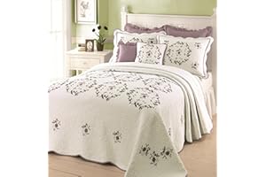 Modern Heirloom Gwen Bedspread - Queen,White,QUEEN 102X118''