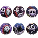 Hallmark Disney Tim Burton's The Nightmare Before Christmas Ornaments, Tin Ball, Set of 12