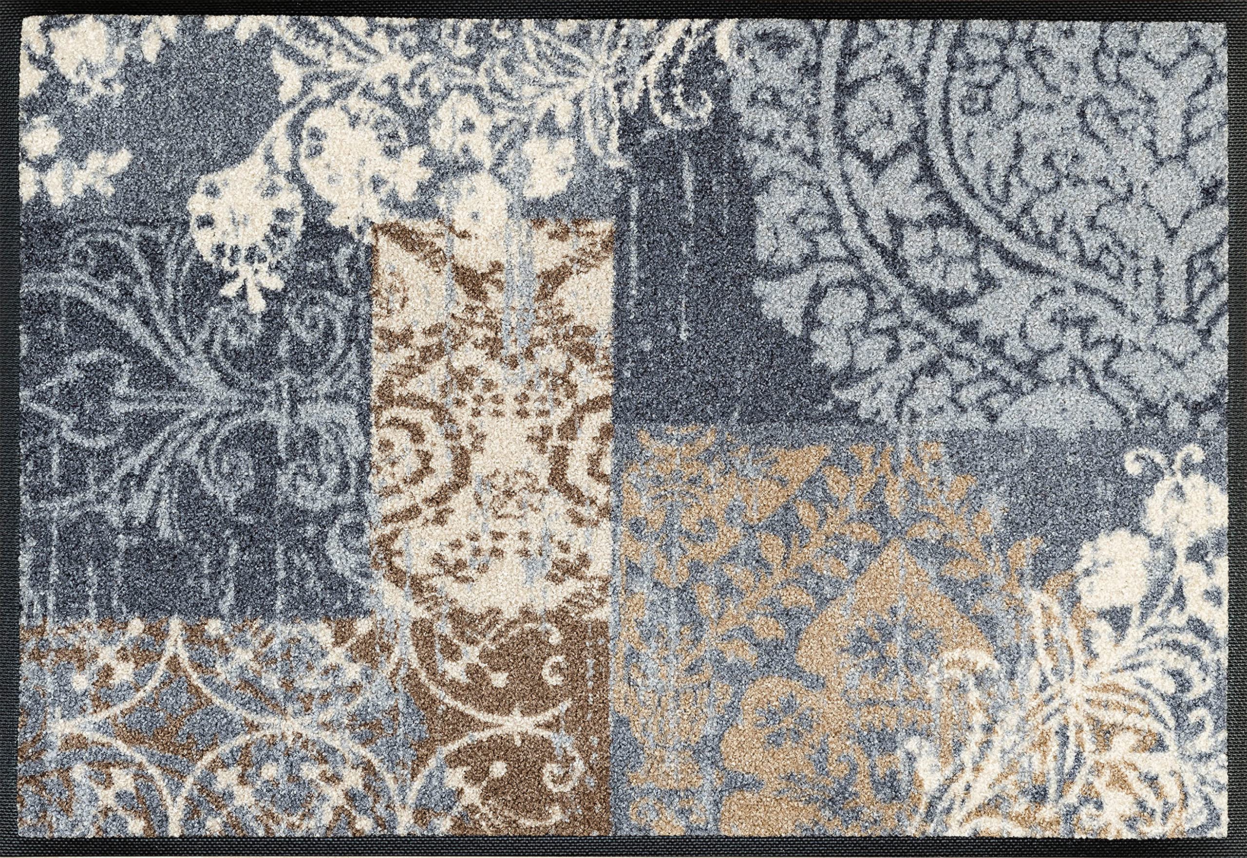 wash + dry Door Mat, Polyester, Grey, 50 x 75 cm