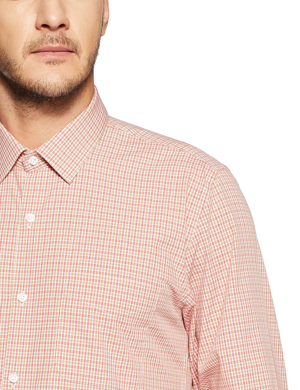 peter england men's solid slim fit formal shirt