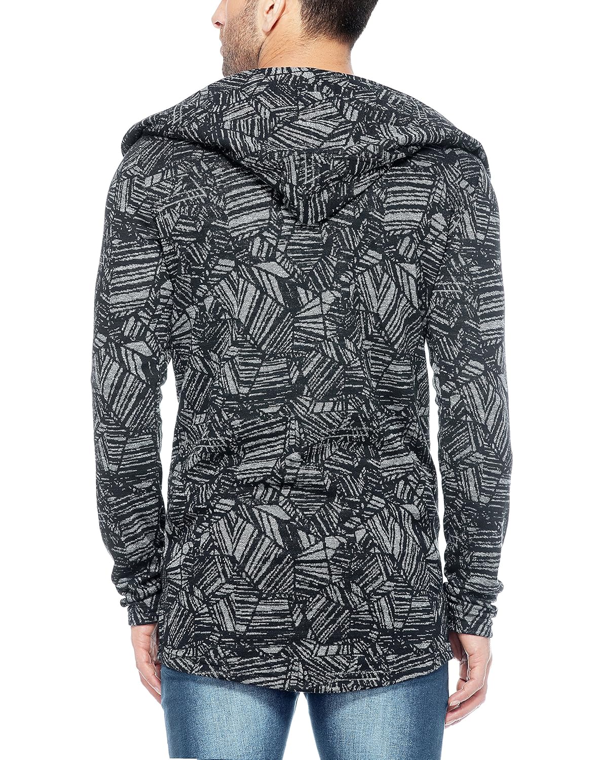 tinted men's cotton blend hooded full sleeve cardigan (tj5453)