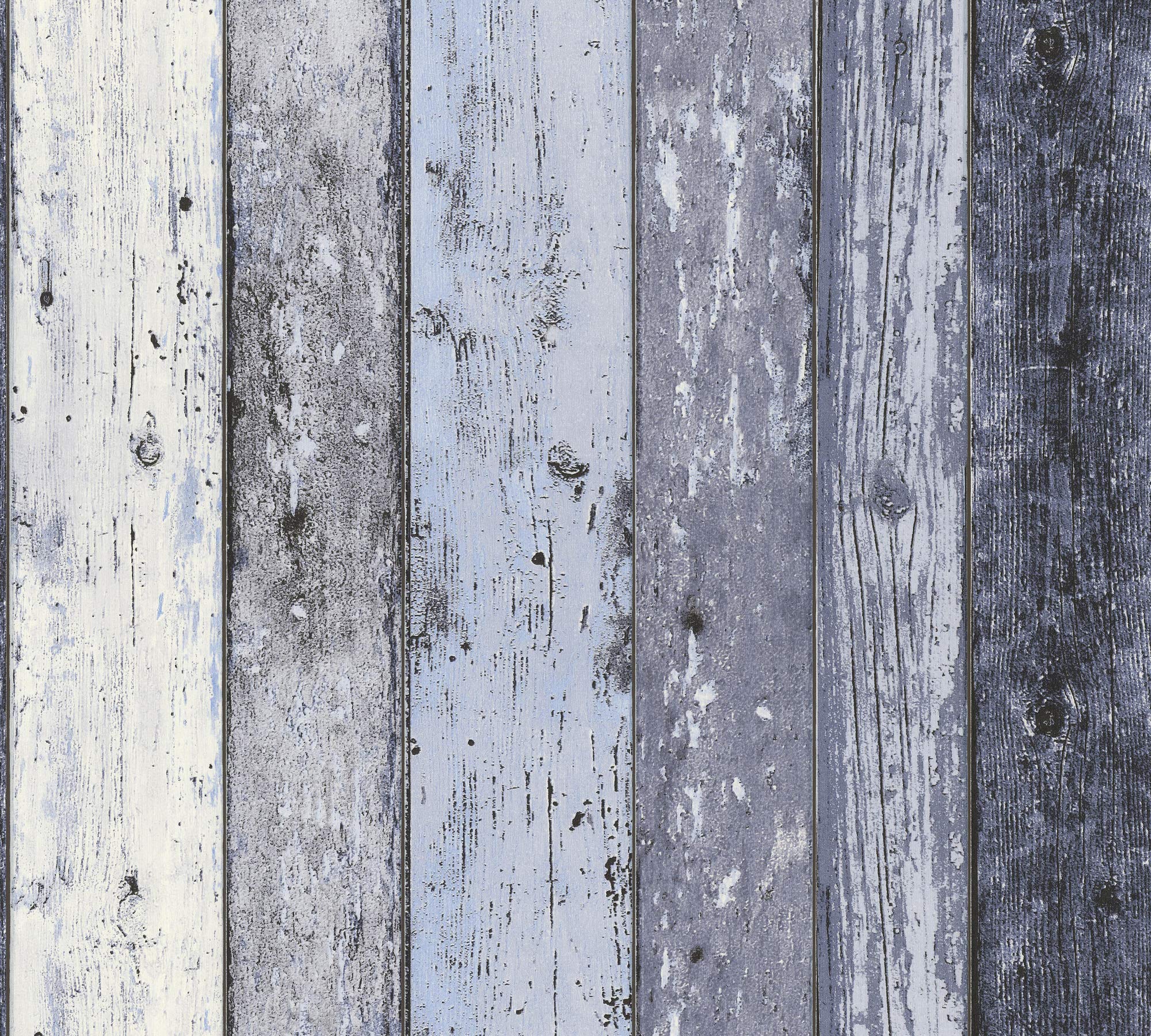 A.S. Création A.S. Creation Wood Elements Non-Woven Wallpaper 10.05 m x 0.53 m Blue Made in Germany 855060 8550-60, Multi-Colour