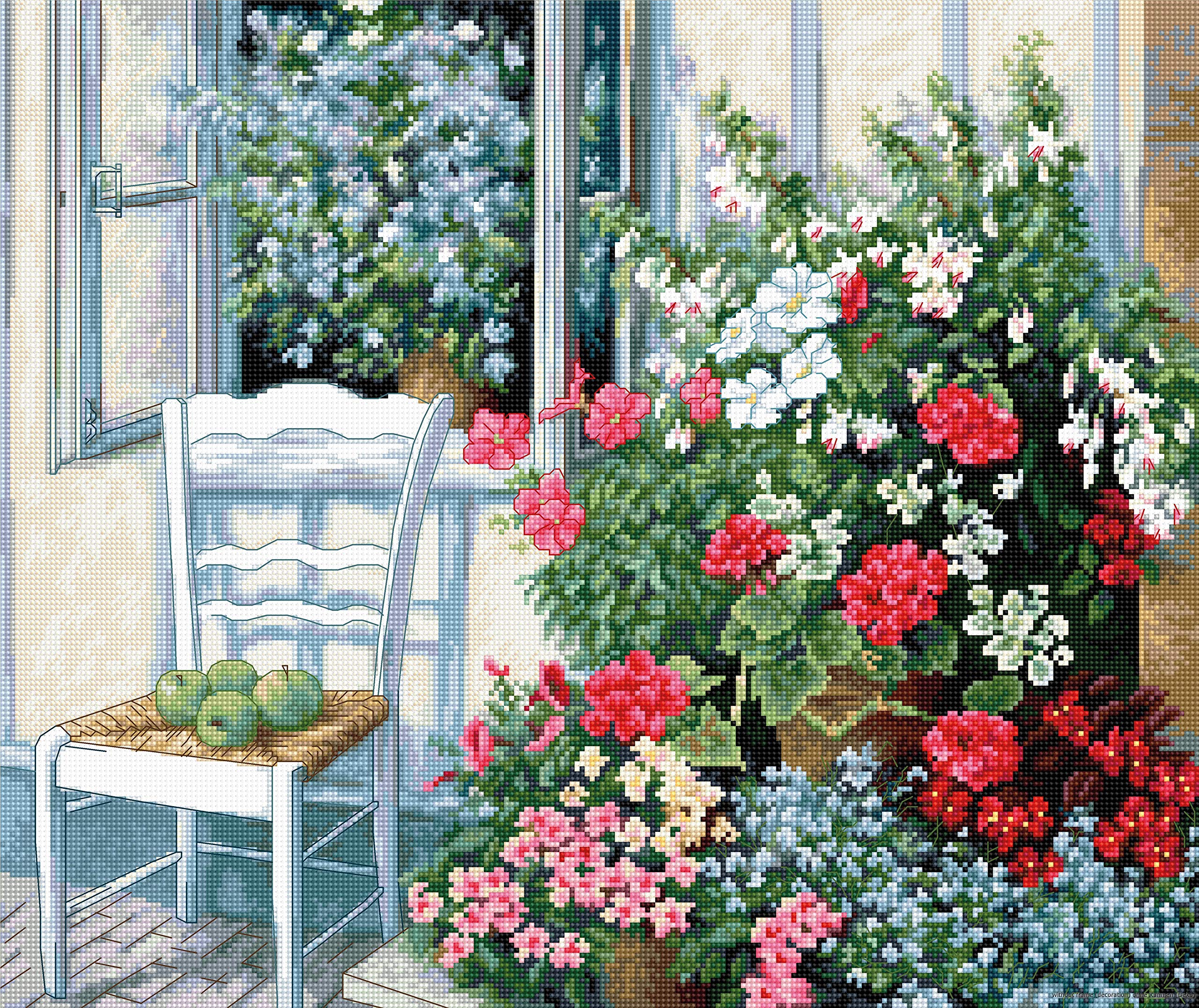 Luca-S Cross Stitch Kit, Cotton, Multicoloured, 38x32cm