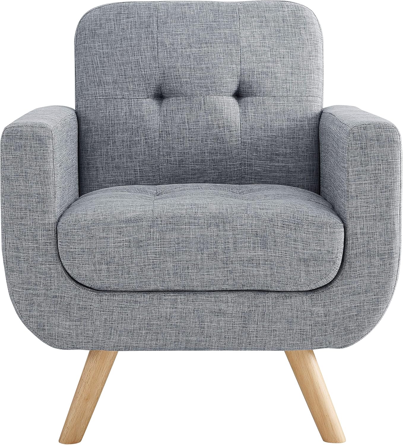 Millbury Home Elena Modern Fabric Contemporaty Armchair Singer Sofa for Living Room Furniture, Gray: Furniture & Decor