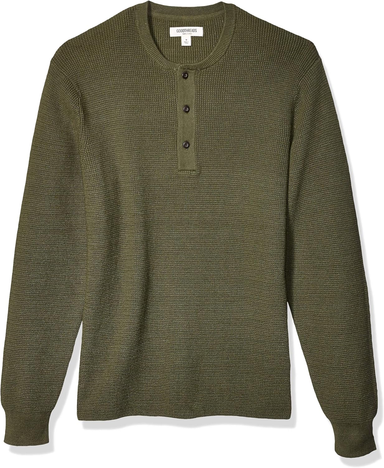  Brand - Goodthreads Men's Soft Cotton Henley Sweater: Clothing