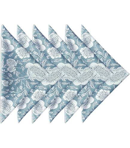 Creative Co-Op Lot De 4 Serviettes En Coton Tissé à Rayures