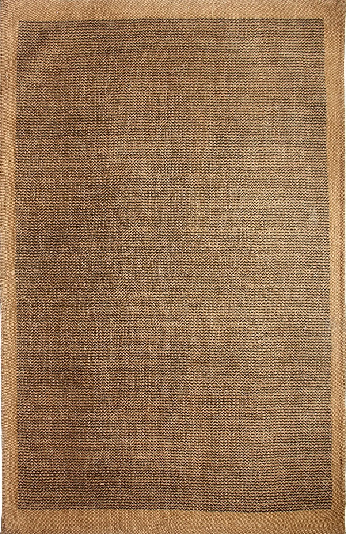 Global Accents Satin Collection - (4'x6') Rays Trellis Cotton Flat Weave Pattern Accent Royal Area Rugs for Living, Indoor & Dining Room with Decorative Printed Patterns, Fabric Backing, Color Black & Sand - Gold Rug - Safari Rug - Animal Print Rug - Made in India
