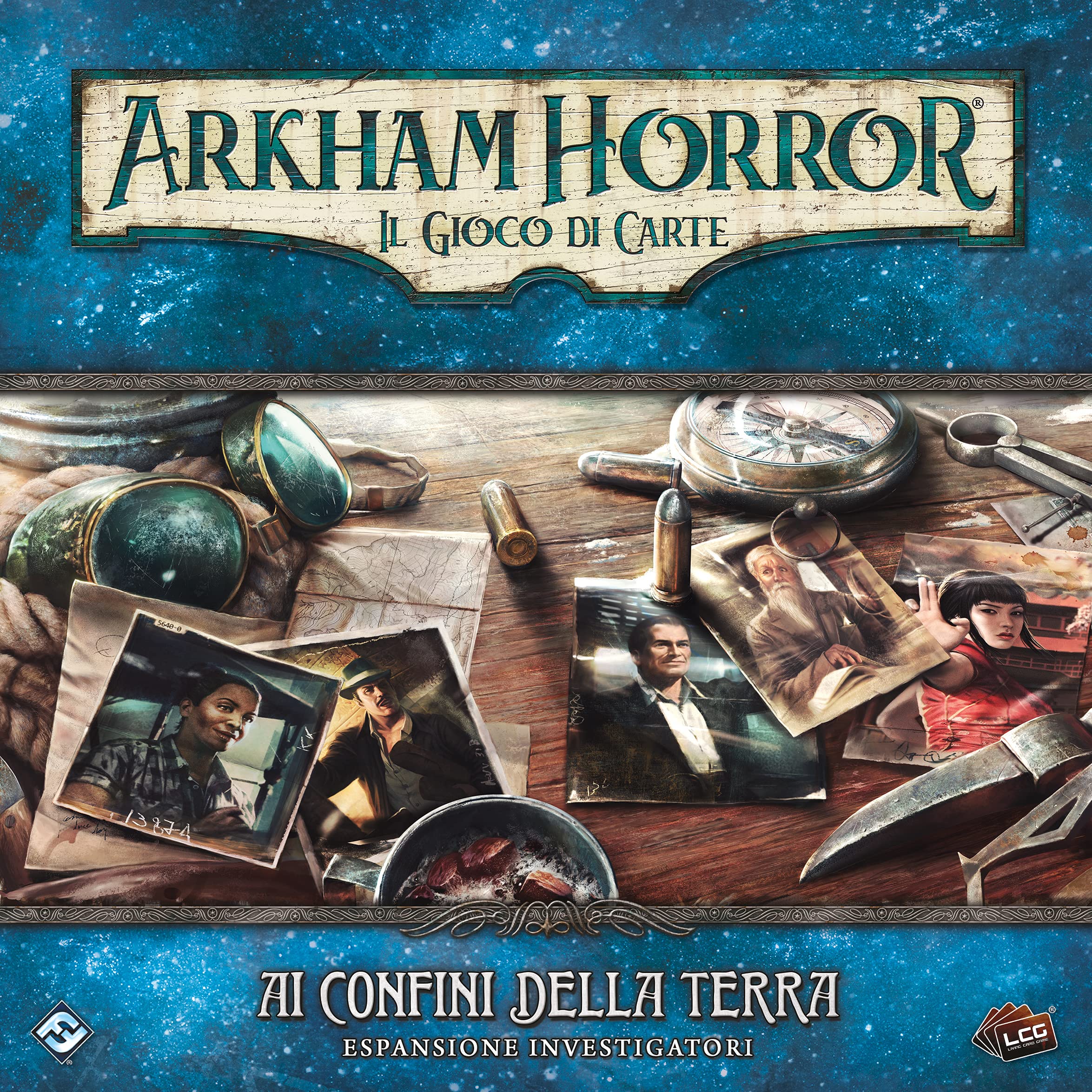 Asmodee - Arkham Horror The Card Game: At the Edge of the Earth, Investigators Expansion - Card Game Expansion, Italian Edition