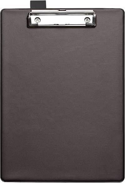 SECO 570A-PVC-BK A4+ PVC Covered Clipboard with Heavy Duty Clip Black