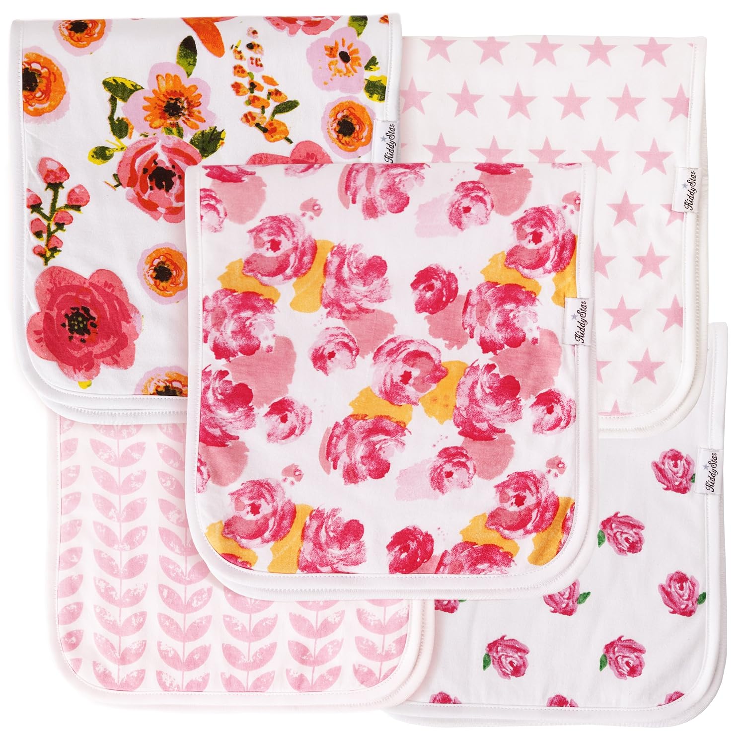 kiddy star burp cloths