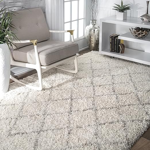 Amazon Com Nuloom Edwin Soft And Plush Shag Rug 8 10 X 12 Natural Furniture Decor