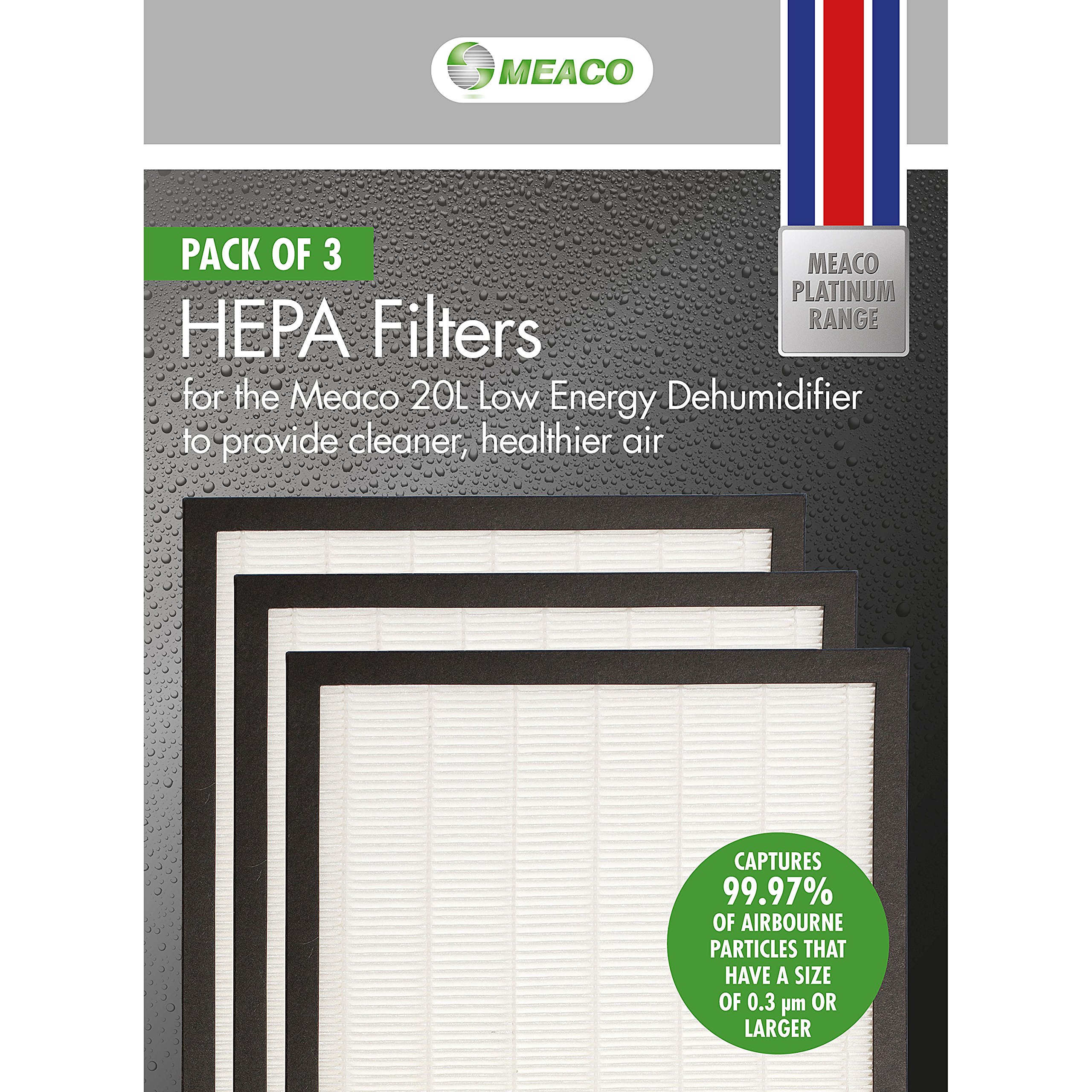 Meaco HEPA Filter for 20 Litre Low Energy Dehumidifier, White/Black