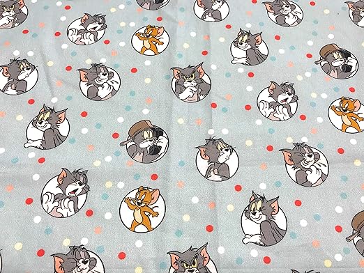 tela de disney TOM Y JERRY 100% algodón 1 mts x 140 cms: Amazon.es: Hogar